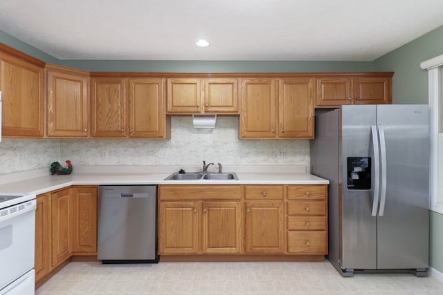 kitchen featuring sink and appliances with stainless steel finishes