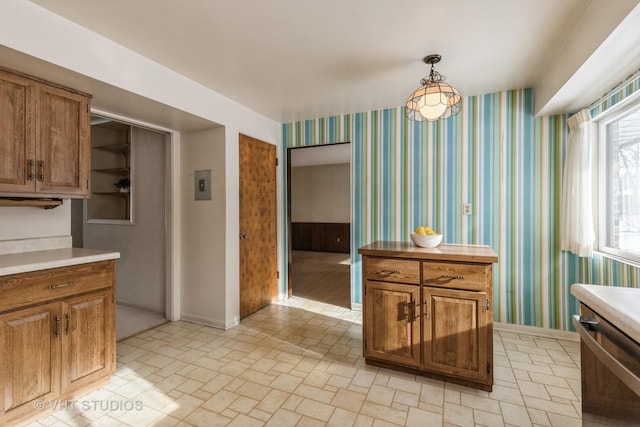 kitchen with pendant lighting