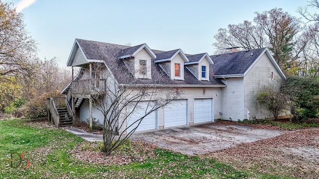 view of front of house featuring a garage