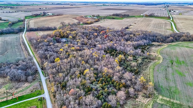 bird's eye view featuring a rural view