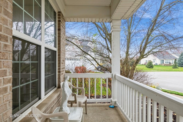 balcony with a porch