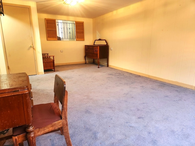 interior space with carpet flooring