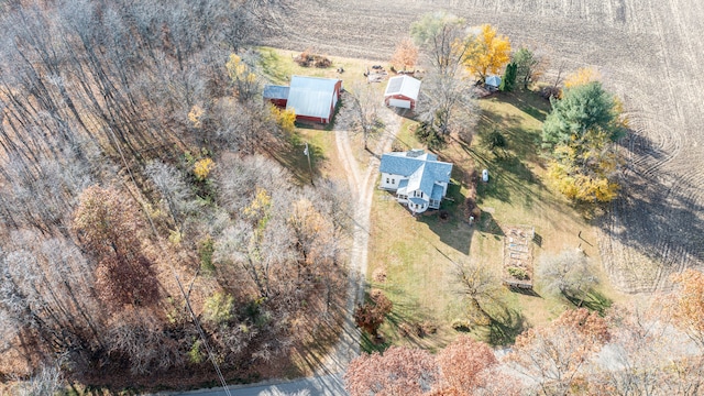 bird's eye view featuring a rural view