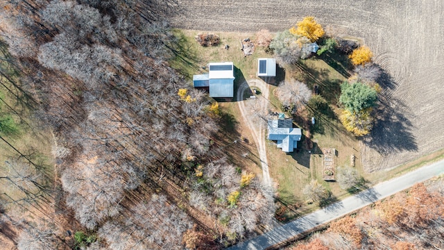 bird's eye view featuring a rural view