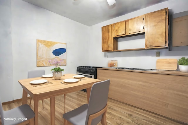 kitchen featuring light hardwood / wood-style floors