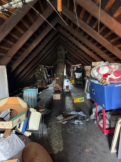 view of attic