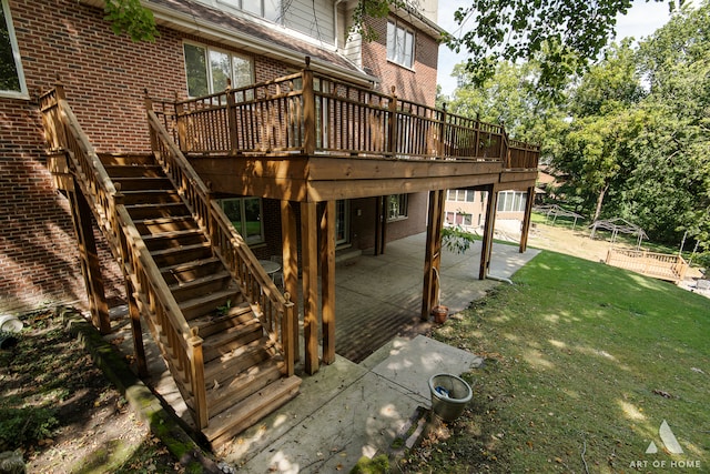 exterior space with a lawn and a patio area