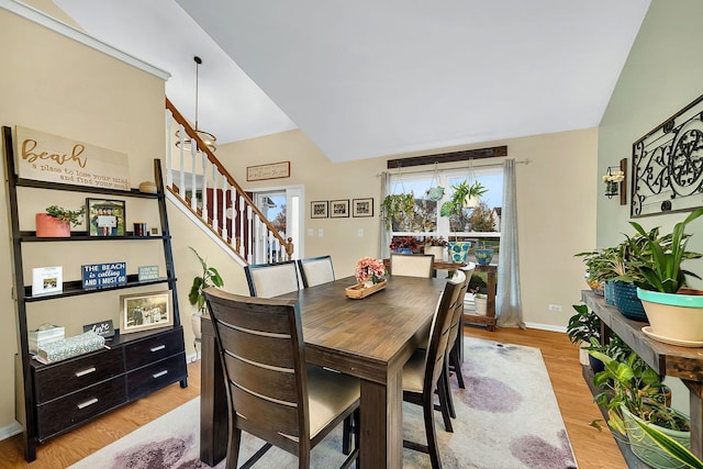 dining room with light hardwood / wood-style floors