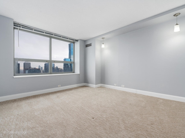 view of carpeted spare room