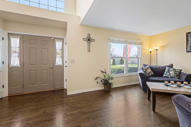 entryway featuring dark hardwood / wood-style flooring