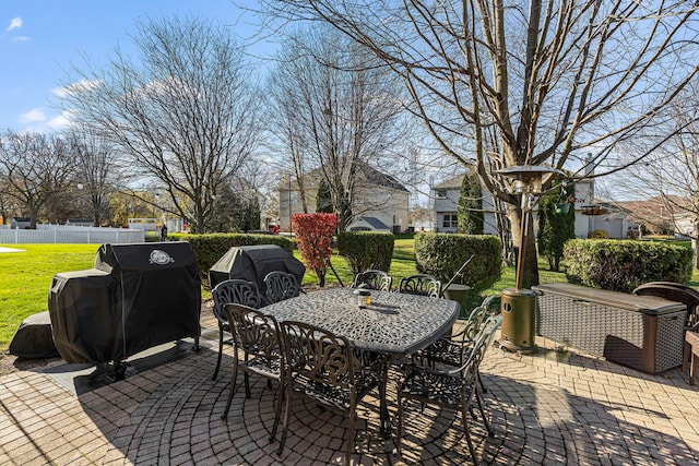 view of patio with grilling area