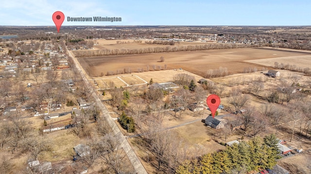 bird's eye view featuring a rural view