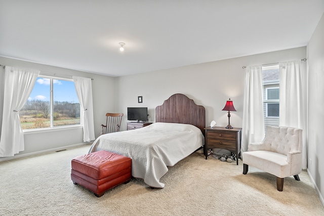 view of carpeted bedroom