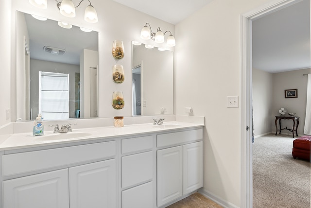 bathroom featuring vanity