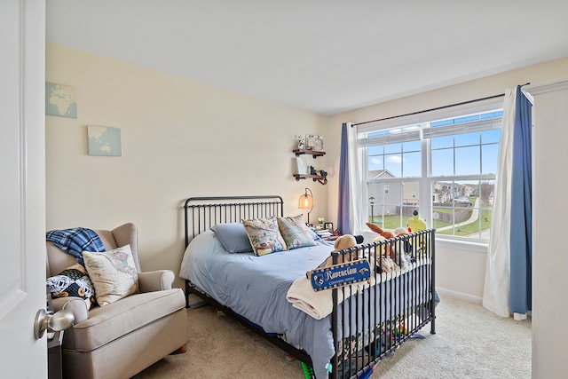 bedroom with carpet flooring