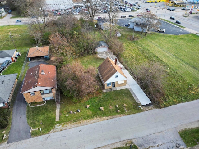 bird's eye view with a residential view