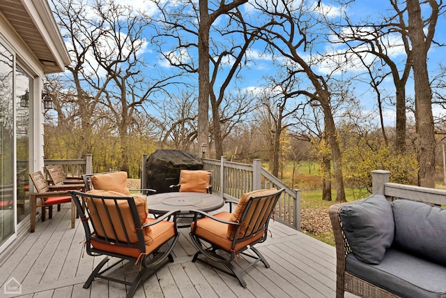 view of wooden deck