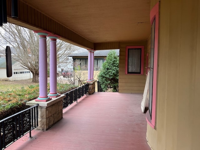 view of patio featuring covered porch