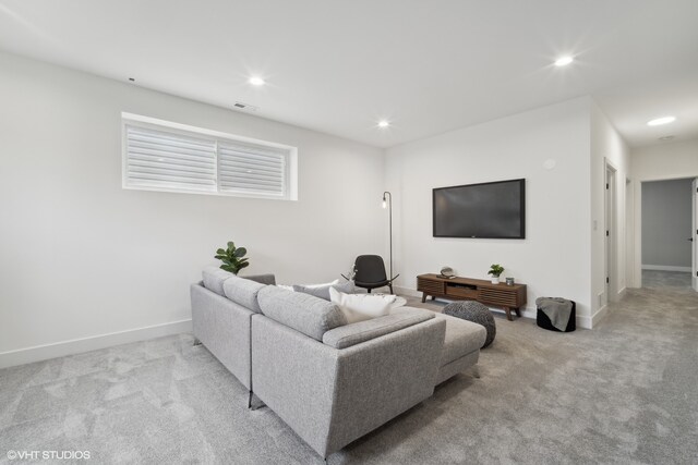 view of carpeted living room