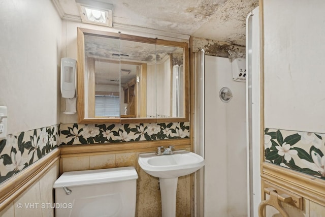 12416 S Trumbull Ave, Alsip, IL 60803 - bathroom with toilet and a shower stall