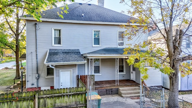 view of front of property with a porch