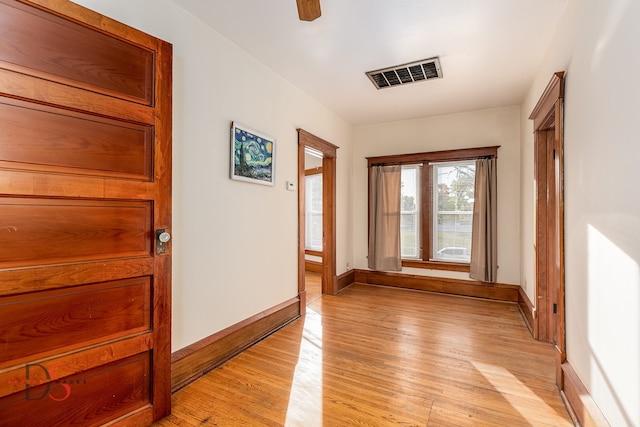 interior space with light wood-type flooring