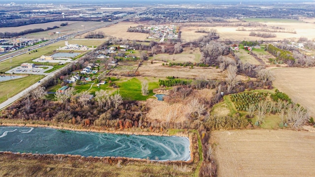 aerial view featuring a rural view