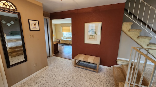 corridor featuring light hardwood / wood-style flooring