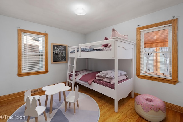 bedroom featuring light hardwood / wood-style flooring