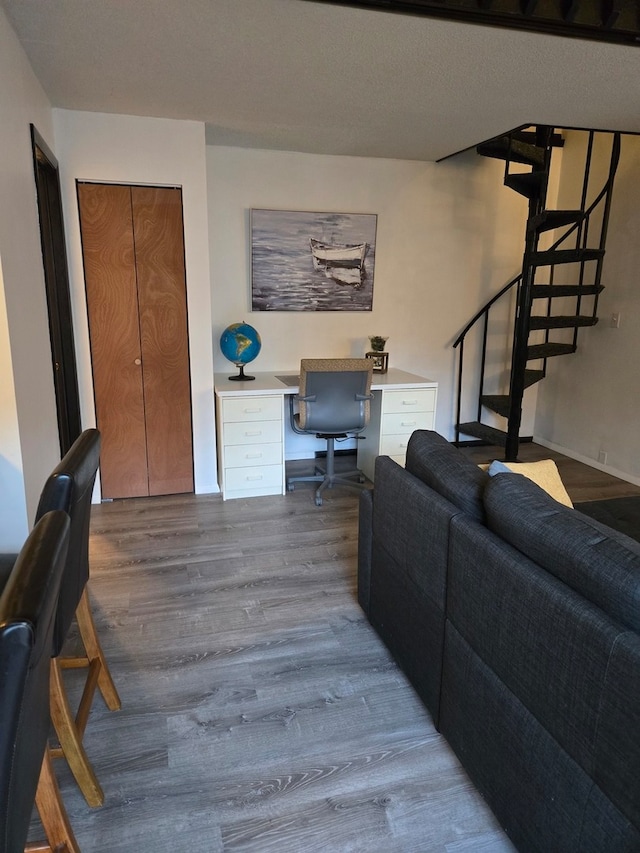 living room featuring hardwood / wood-style flooring