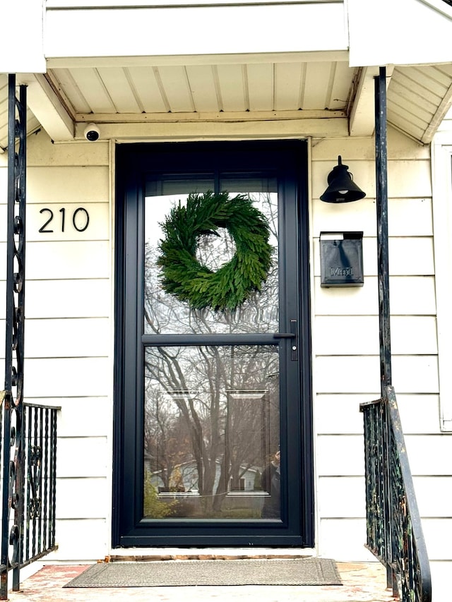 view of doorway to property