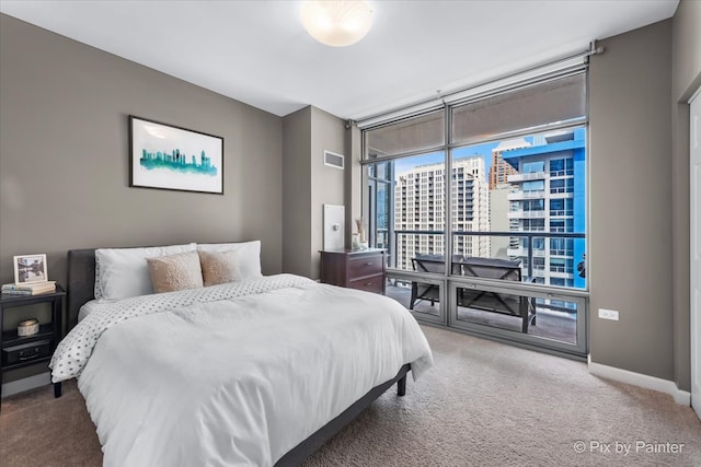 view of carpeted bedroom