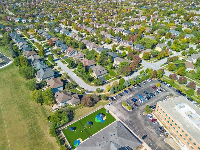 aerial view with a residential view