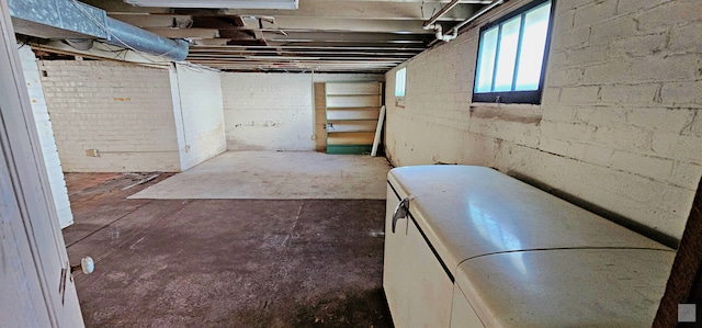 view of basement