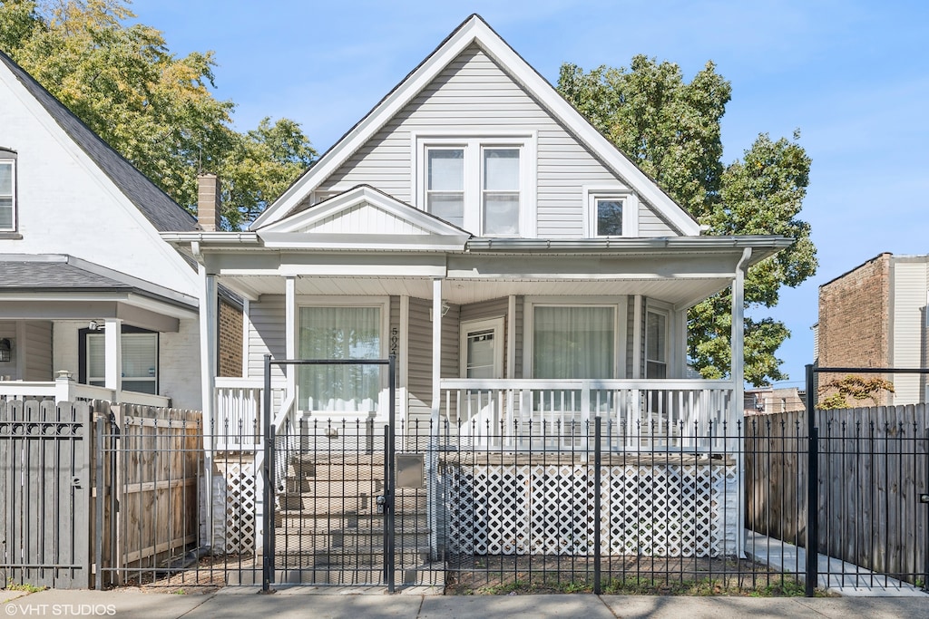 bungalow with covered porch