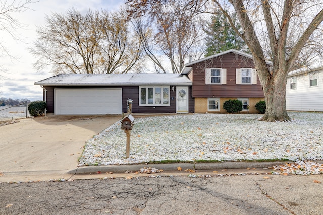 tri-level home with a garage