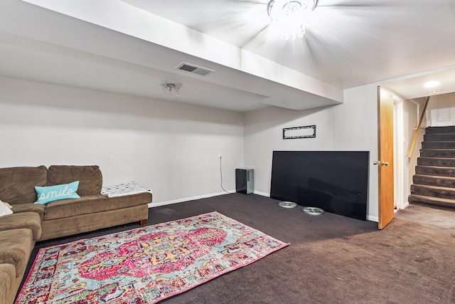 view of carpeted living room