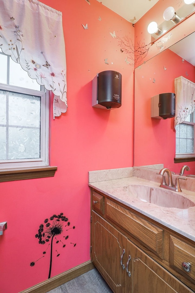 bathroom with vanity