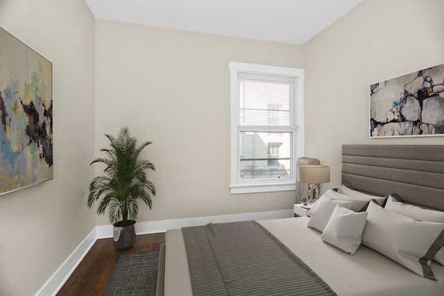 bedroom featuring hardwood / wood-style flooring