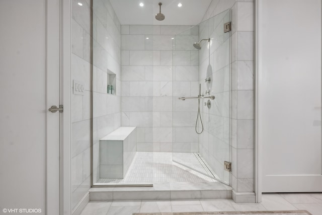 bathroom with walk in shower