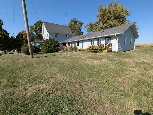 exterior space with a front lawn