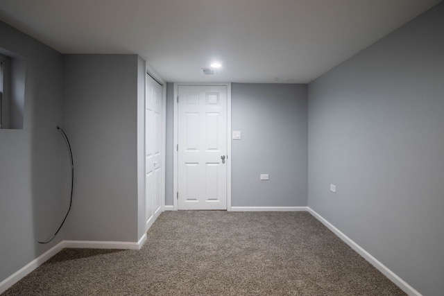 view of carpeted empty room