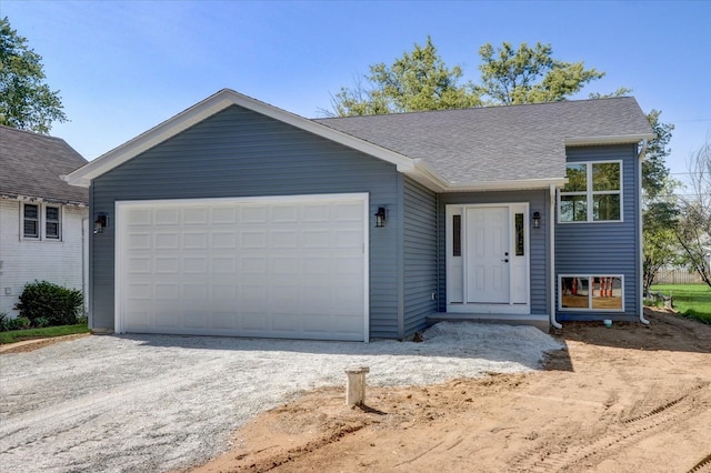 ranch-style house with a garage