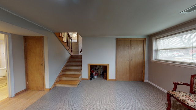 interior space featuring light hardwood / wood-style floors