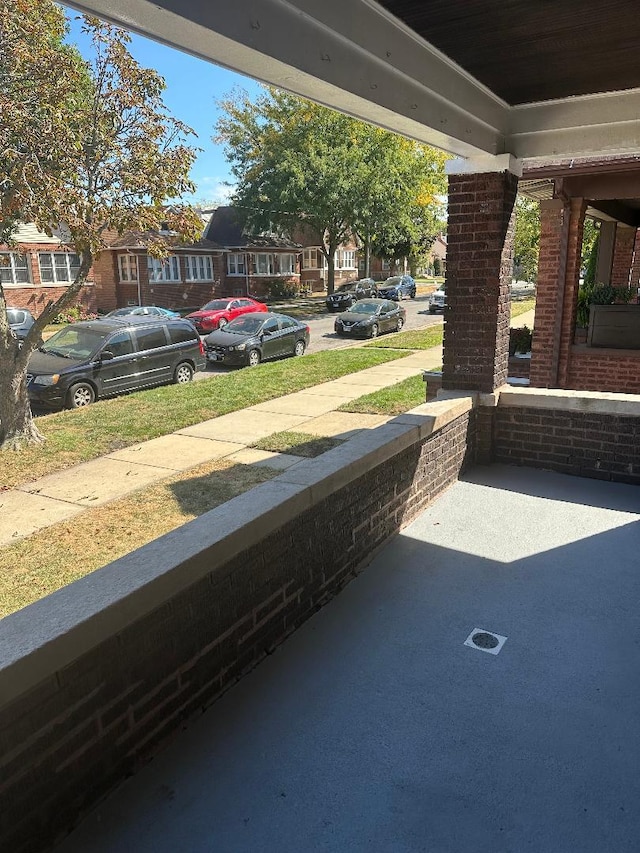 view of patio featuring covered porch