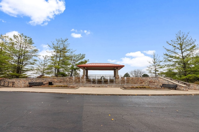 view of community featuring a gazebo