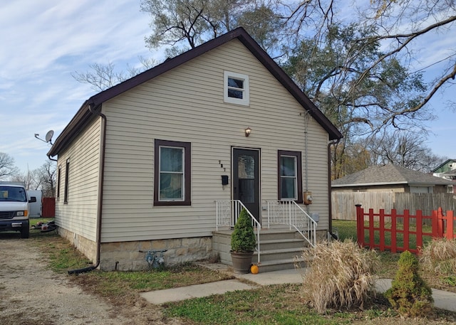 view of bungalow-style house