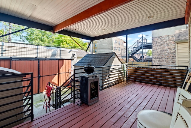 view of wooden deck