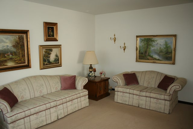 view of carpeted living room