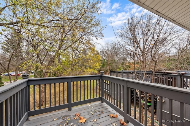 view of wooden deck